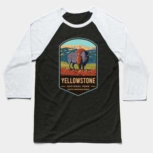 Yellowstone National Park American Bison Baseball T-Shirt